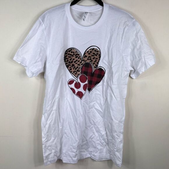 Bella + Canvas Hearts Embellished Tee-shirt - Picture 1 of 7